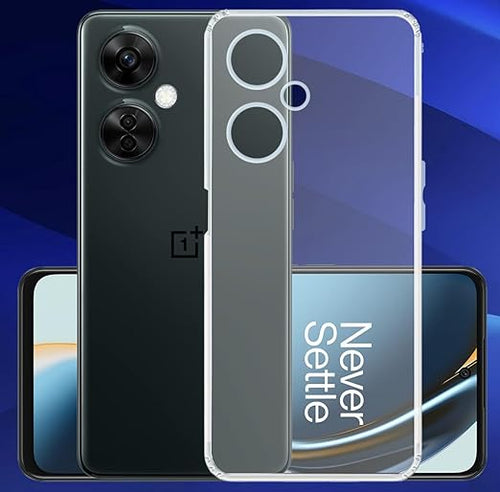 YOFO Back Cover for OnePlus Nord CE3Lite (5G) (Flexible|Silicone|Transparent|Full Camera Protection|Anti Dust Plug)