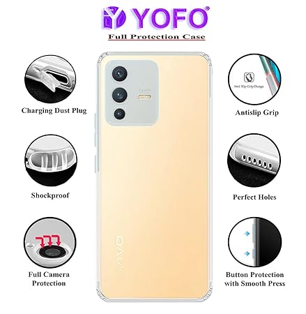 YOFO Transparent Back Cover for Vivo V23 (5G) / Vivo S12 (5G)