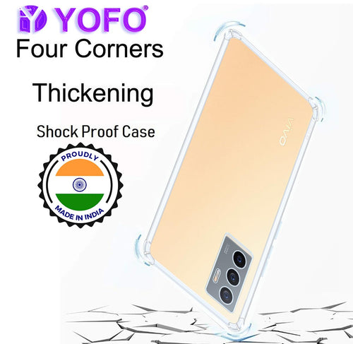 YOFO Back Cover for Vivo V23E (4G) / / Vivo S10E (Flexible|Shockproof|Silicone|Transparent|Camera Protection)