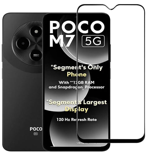 Edge to Edge Tempered Glass for Poco M7 5G