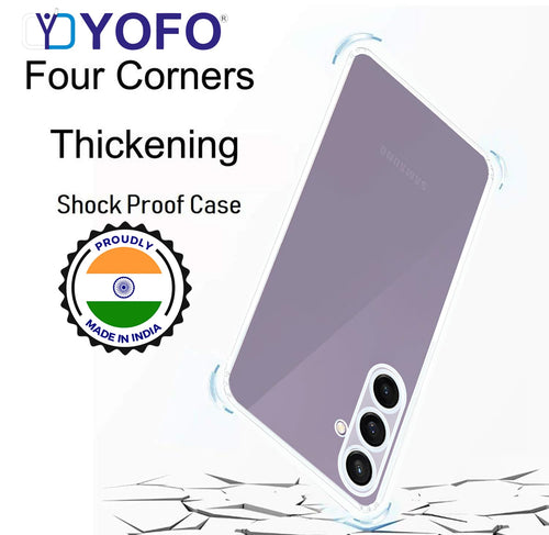 YOFO Back Cover for Samsung Galaxy S23 Plus (SlimFlexible|Silicone|Transparent|Camera Protection|DustPlug)
