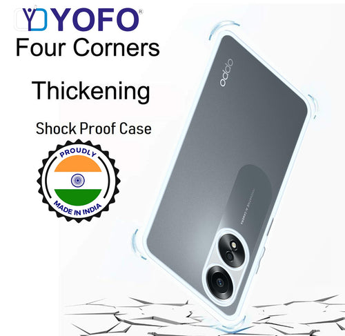 YOFO Back Cover for Oppo A58 (5G)(SlimFlexible|Silicone|Transparent|Camera Protection)