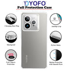 YOFO Silicon Back Cover Case for Realme GT7 Pro (5G) (Transparent) Camera Protection with Dust Plug