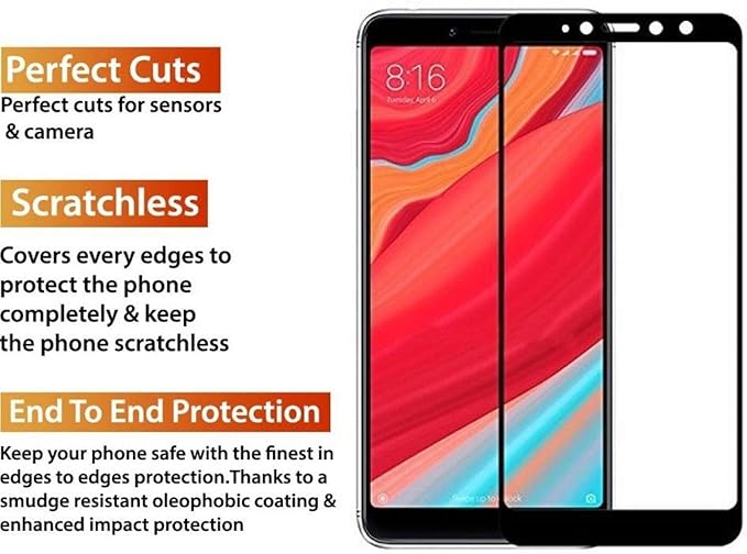 YOFO Edge to Edge Tempered Glass for Mi Redmi Y2