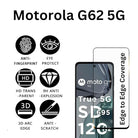 Edge to Edge Tempered Glass for Moto G62 5G