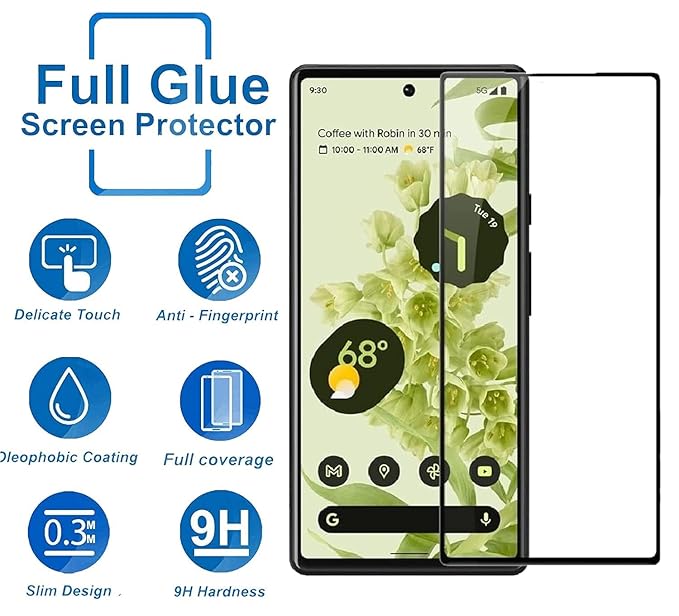 Edge to Edge Tempered Glass for Google Pixel 6