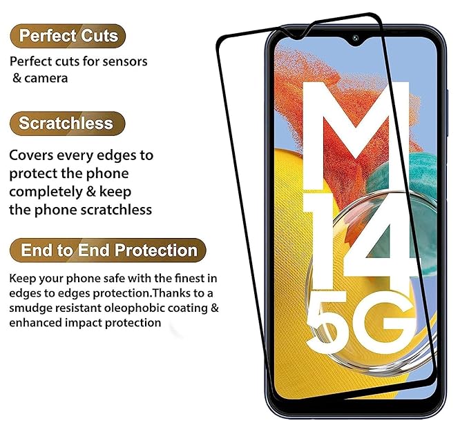 Edge to Edge Tempered Glass for Samsung A14 5G /M14 5G/F14