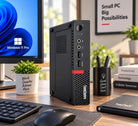 Lenovo Tiny Desktop PC | 7Th Gᥱn Processor, DDR4 RAM, SSD |Build in WiFi HD Graphics | DP, Windows 11 Pro, MS Office (1 Year Brand Warranty) (Core i7 7th Gen, 512, GB, 16, GB) Refurbished