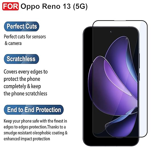 Edge to Edge Tempered Glass for Oppo Reno 13 5G