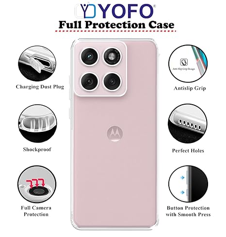 YOFO Silicon Back Cover Case for Motorola Edge 60 Fusion (5G)