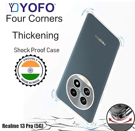 YOFO Transparent Back Cover for Realme 13 Pro (5G)