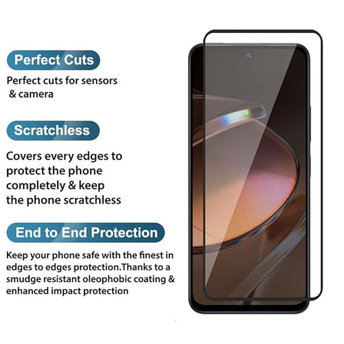 YOFO Edge to Edge Tempered Glass for Redmi 13 5G,  Redmi 12 4G/5G
