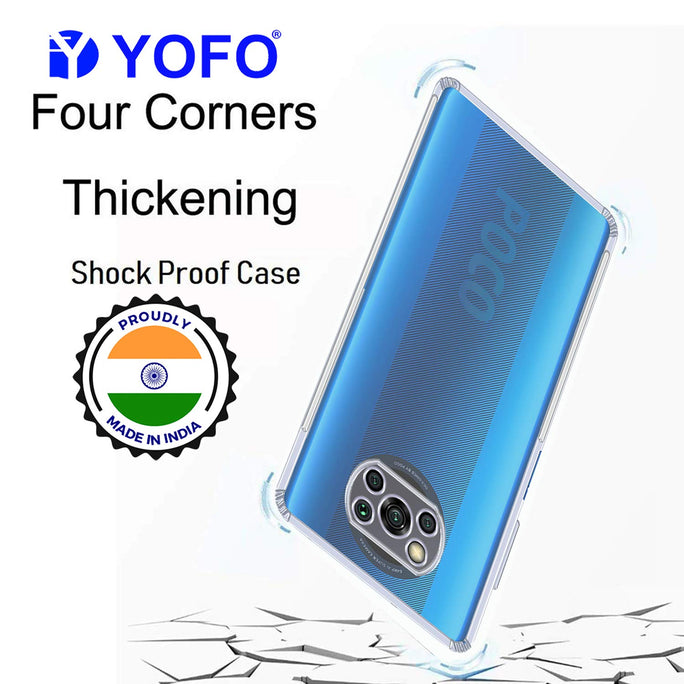 YOFO Transparent Back Cover for Poco X3 / X3 Pro