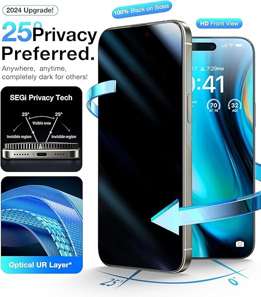 OneMinute Edge to Edge Privacy Tempered Glass for IPHONE 13