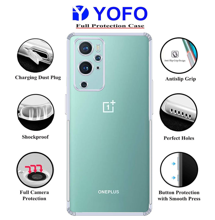 YOFO Transparent Back Cover for OnePlus 9 Pro