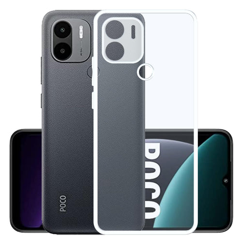 YOFO Back Cover for Poco C51 (SlimFlexible|Silicone|Transparent|Camera Protection)