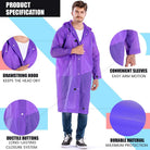 EVA Poncho Rain coat for Men & Women, Lightweight Waterproof Raincoat with Hood, Adjustable Drawstring & Snap Button Closure, Outdoor Rainwear (FREE SIZE)