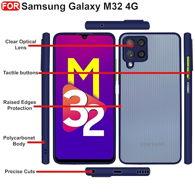 YOFO Smoke Back Cover for Samsung Galaxy M32 (4G)/F22(4G)