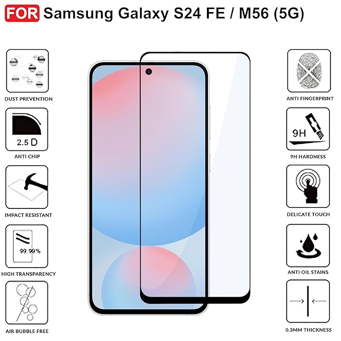Edge to Edge Tempered glass for Samsung M56 5G