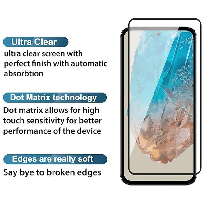 Edge to Edge Tempered Glass for Poco C65/M6 5G,  Redmi 13C 5G/13C 4G