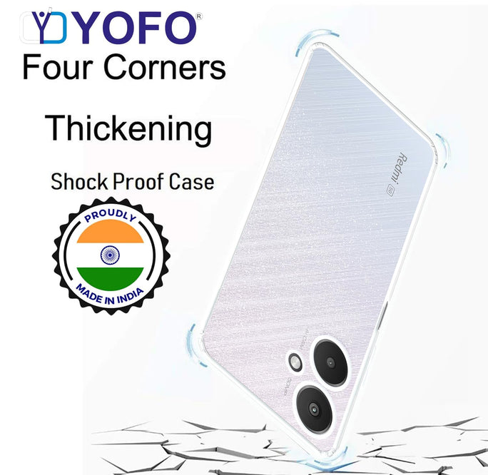YOFO Transparent Back Cover for Mi Redmi 13C (5G)