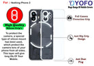 YOFO Back Cover for Nothing Phone 2 (SlimFlexible|Silicone|Transparent|Camera Protection|DustPlug)