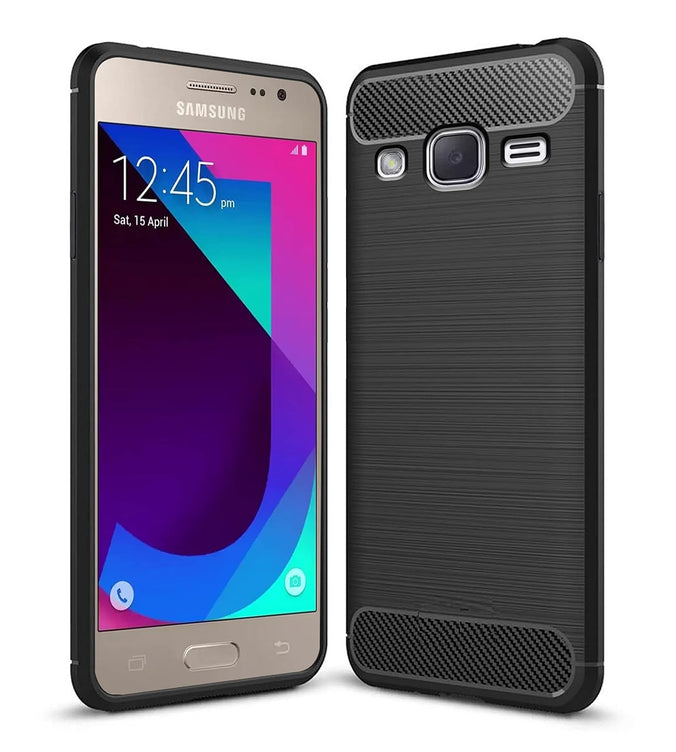 YOFO Back Cover Case for Samsung Galaxy J2 (2015) / Samsung Galaxy J2 (2017) | Compatible for Samsung Galaxy J2 (2015) / Samsung Galaxy J2 (2017) Back Cover | Soft and Flexible (TPU | Matte Black)