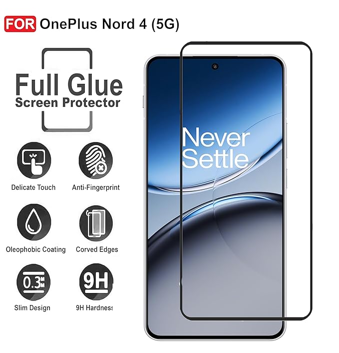 Edge to Edge Tempered Glass for Oneplus Nord 4