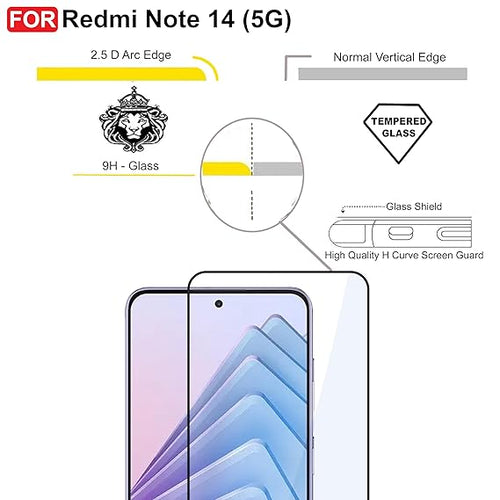 YOFO Edge to Edge Tempered Glass for Redmi Note 14 5G