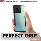 YOFO OnePlus 10R / 10R (5G) Prime Edition Cover | Camera Protection Shockproof Bumper-Edge | Acrylic Crystal Clear 360 Degree Protection TPU+PC | Transparent Eagle Back Case Cover (Black)