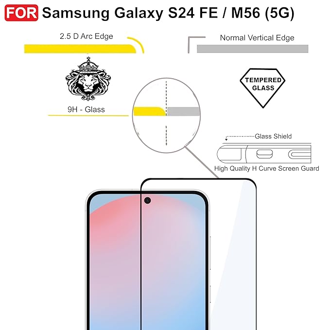 Edge to Edge Tempered glass for Samsung M56 5G