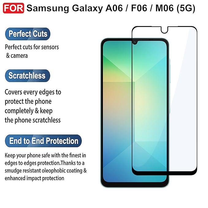 Edge to Edge Tempered Glass for Samsung F06 5G, M06 5G
