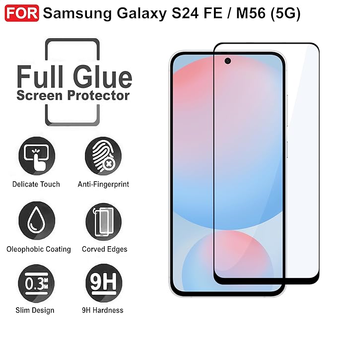 Edge to Edge Tempered glass for Samsung M56 5G