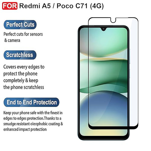 Edge of Edge Tempered Glass for Redmi A5