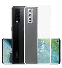 YOFO Back Cover for Oppo Find X2 (Flexible|Silicone|Transparent|Full Camera Protection|Dust Plug)