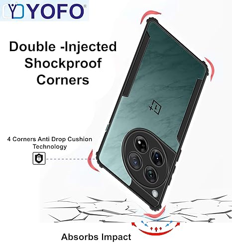 YOFO Shockproof Back Cover for OnePlus 12 (5G)