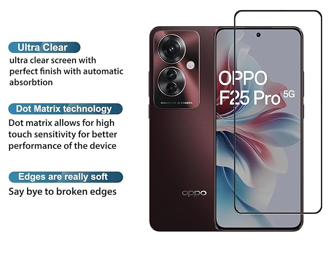 Edge to Edge Tempered Glass for Oppo F25 Pro (5G)