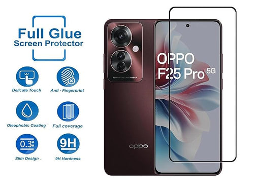 Edge to Edge Tempered Glass for Oppo F25 Pro (5G)