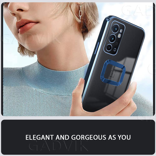 YOFO Back Cover Compatible for ONE Plus 9RT (Electro Plate) (Blue)