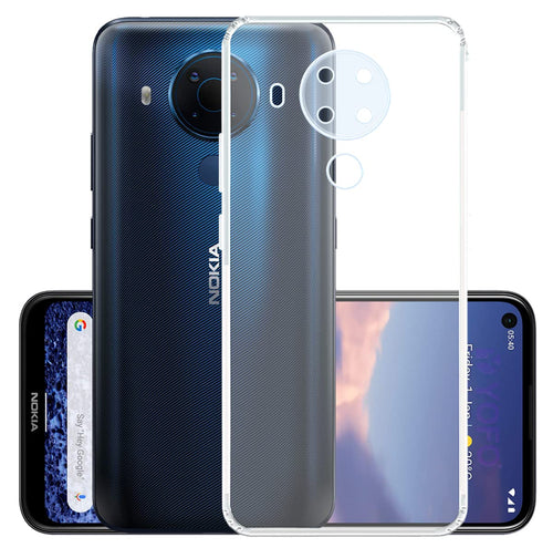 YOFO Back Cover for Nokia 5.4 (Flexible|Silicone|Transparent|Anti Dust Plug|Camera Protection)