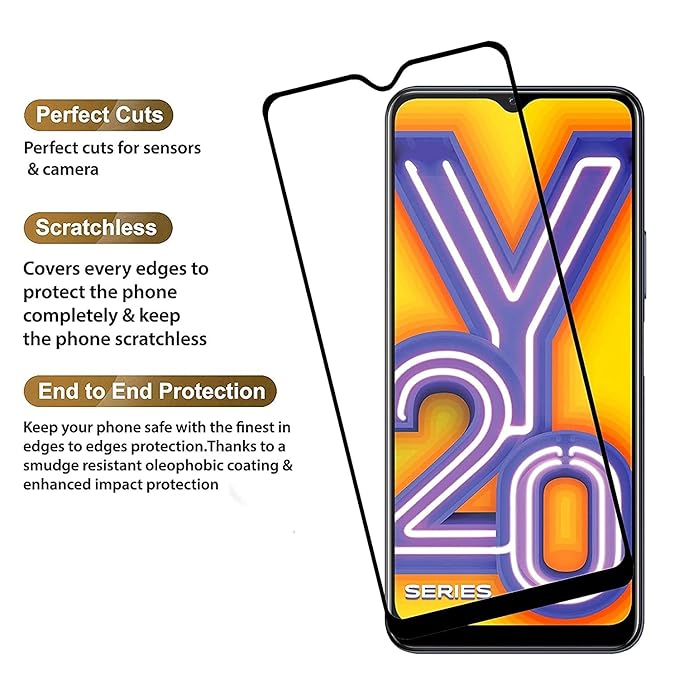 Edge to Edge Tempered Glass Vivo Y20 /Y20i /Y20G