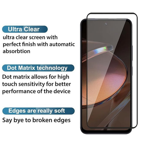 YOFO Edge to Edge Tempered Glass for Redmi 13 5G,  Redmi 12 4G/5G
