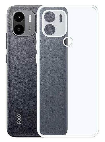 YOFO Back Cover for Poco C51 (SlimFlexible|Silicone|Transparent|Camera Protection)