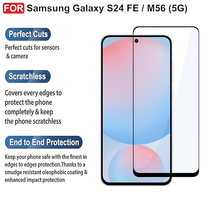 Edge to Edge Tempered glass for Samsung M56 5G