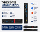Lenovo Think Centre Tiny Desktop PC | i3 6th Gen | 8GB RAM |128GB SSD | Win 11 Pro | MS Office | with 5g 2.4Ghz/5Ghz WiFi Dongle Refurbished