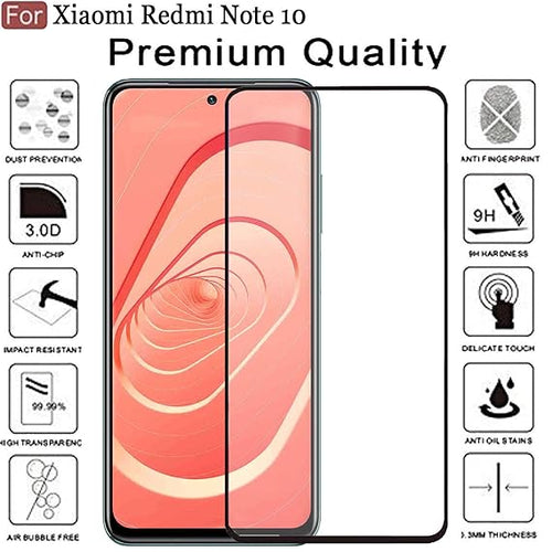 YOFO Edge to Edge Tempered Glass for Redmi Note 10 4G