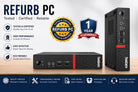 Lenovo Tiny Desktop PC | 7Th Gᥱn Processor, DDR4 RAM, SSD |Build in WiFi HD Graphics | DP, Windows 11 Pro, MS Office (1 Year Brand Warranty) (Core i7 7th Gen, 512, GB, 16, GB) Refurbished