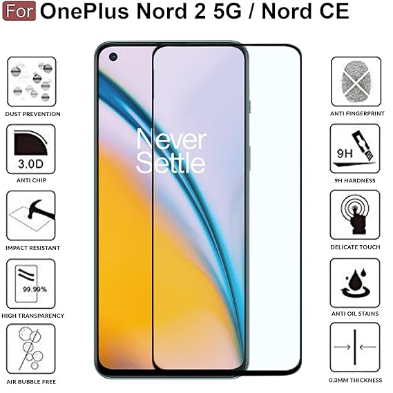 Edge to Edge Tempered Glass for Oneplus Nord 2 / Nord CE