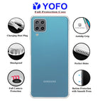 YOFO Transparent Back Cover for Samsung A12/ M12/ F12