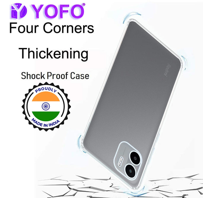 YOFO Transparent Back Cover for Redmi A1